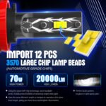 U12 LED Headlight Bulbs – 20,000LM | 70W High Output | 6500K Cool White
