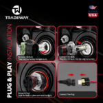 M8 Pro LED Headlight Bulbs – 6000K Cool White | 60,000LM | 120W | 30,000 Hour Lifespan