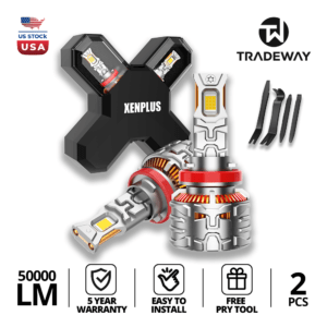 X1 LED Headlight Bulbs – 50,000LM | 240W High Output | 6500K Cool White