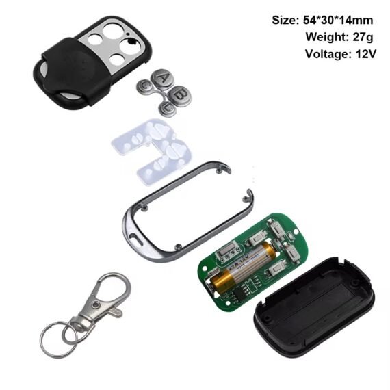 Universal 433MHz Garage Door & Gate Opener Remote Control Key Fob (2-100 Pack)