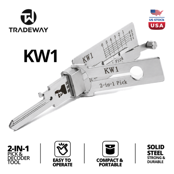 KW1 2-in-1 Key Decoder Tool with FREE 16-Piece Practice Kit