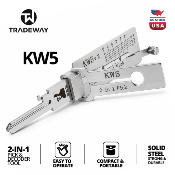 KW5 V.2 2-in-1 Key Decoder Tool with FREE 16-Piece Practice Kit