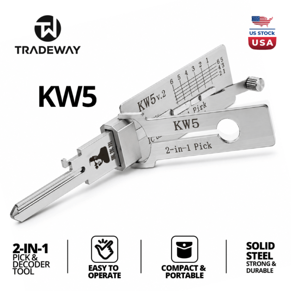 KW5 V.2 2-in-1 Key Decoder Tool with FREE 16-Piece Practice Kit