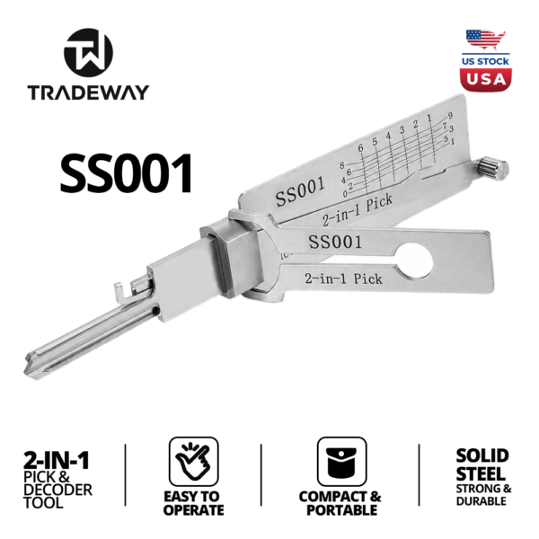 SS001 Pro 2-in-1 Key Decoder Tool with FREE 16-Piece Practice Kit