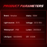 U17 LED Headlight Bulbs – 20,000LM | 130W High Output | 6500K Cool White